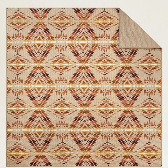 PENDLETON Mission Trails Irish Cream 3 Pc. Full/Queen COVERLET SET - Picture 4 of 5